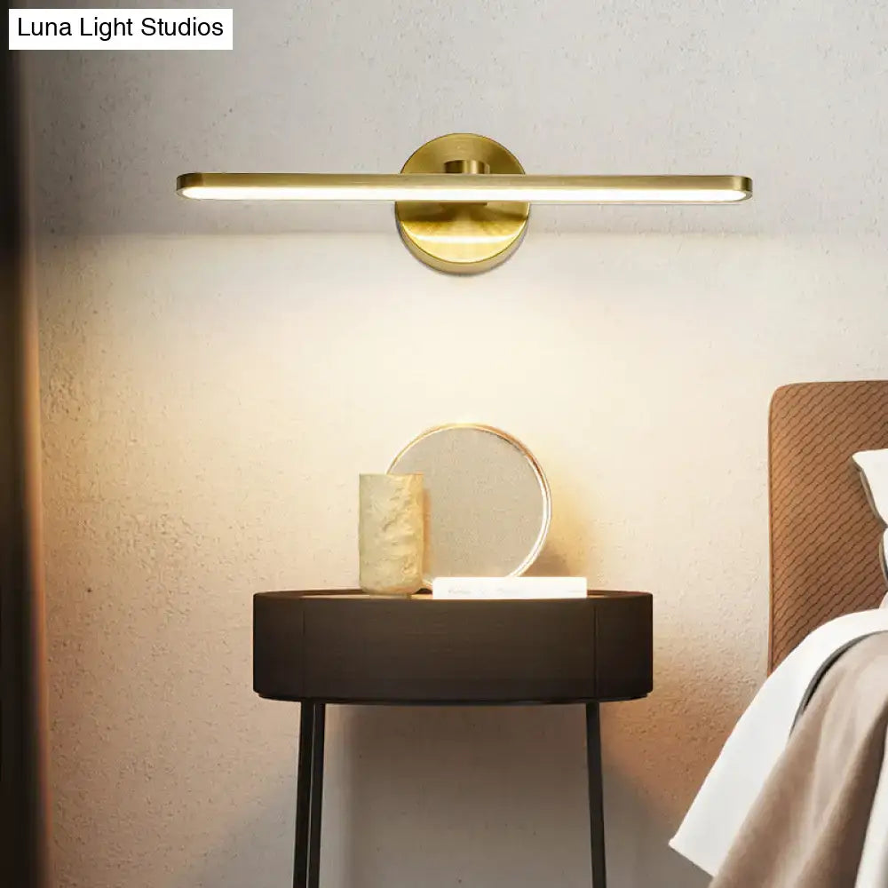 DecorBites™ Metal LED Wall Light for Bath with Simple Style and Elliptical Sconce Fixture