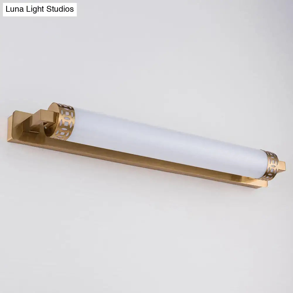Minimalist bronze greek key wall light sconce for bathroom vanity