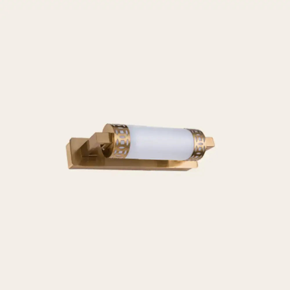 Minimalist bronze greek key wall light sconce for bathroom vanity