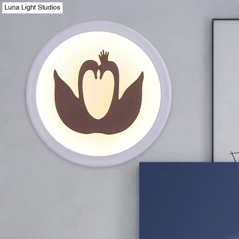 DecorBites™ Minimalist Swan Wall Light with LED Silhouette for Bedroom Décor