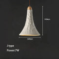Minimalist ceramic petal pendant chandelier bedroom light