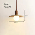 Minimalist cream japanese style wood pendant chandelier dining room