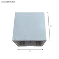 Minimalist cube cement flush mount wall light for stairs