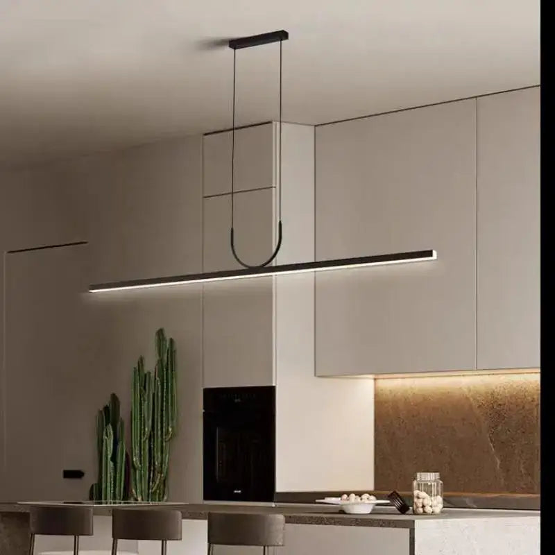 Minimalist decorbites black art led ceiling chandelier dining room