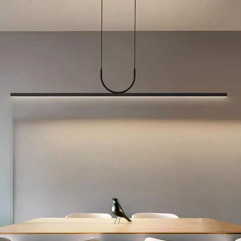Minimalist decorbites black art led ceiling chandelier dining room