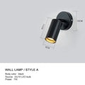 Minimalist gold adjustable angle wall light bedroom sconce