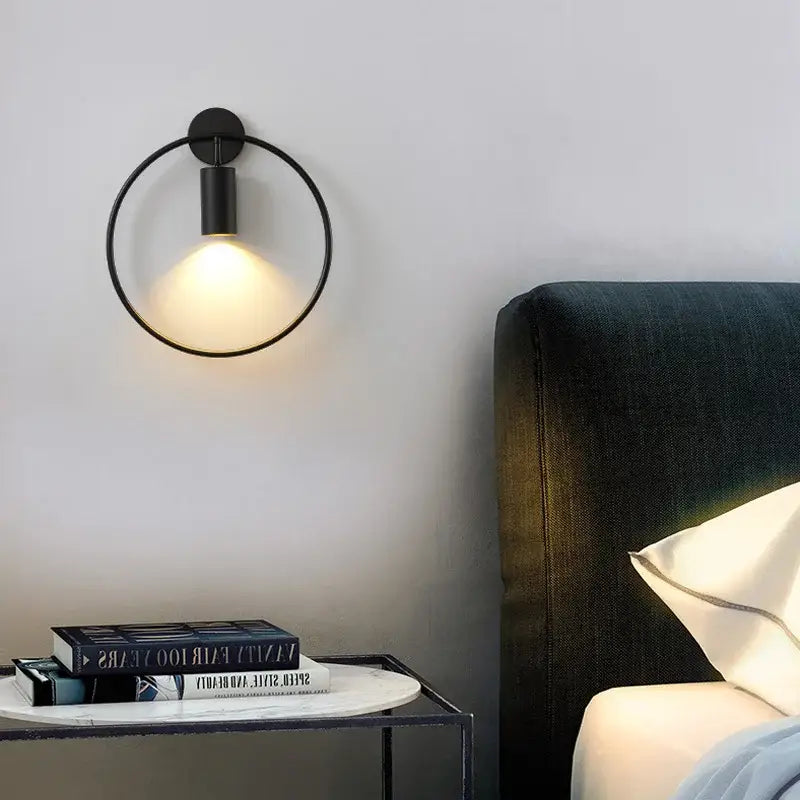 Minimalist gold adjustable angle wall light bedroom sconce