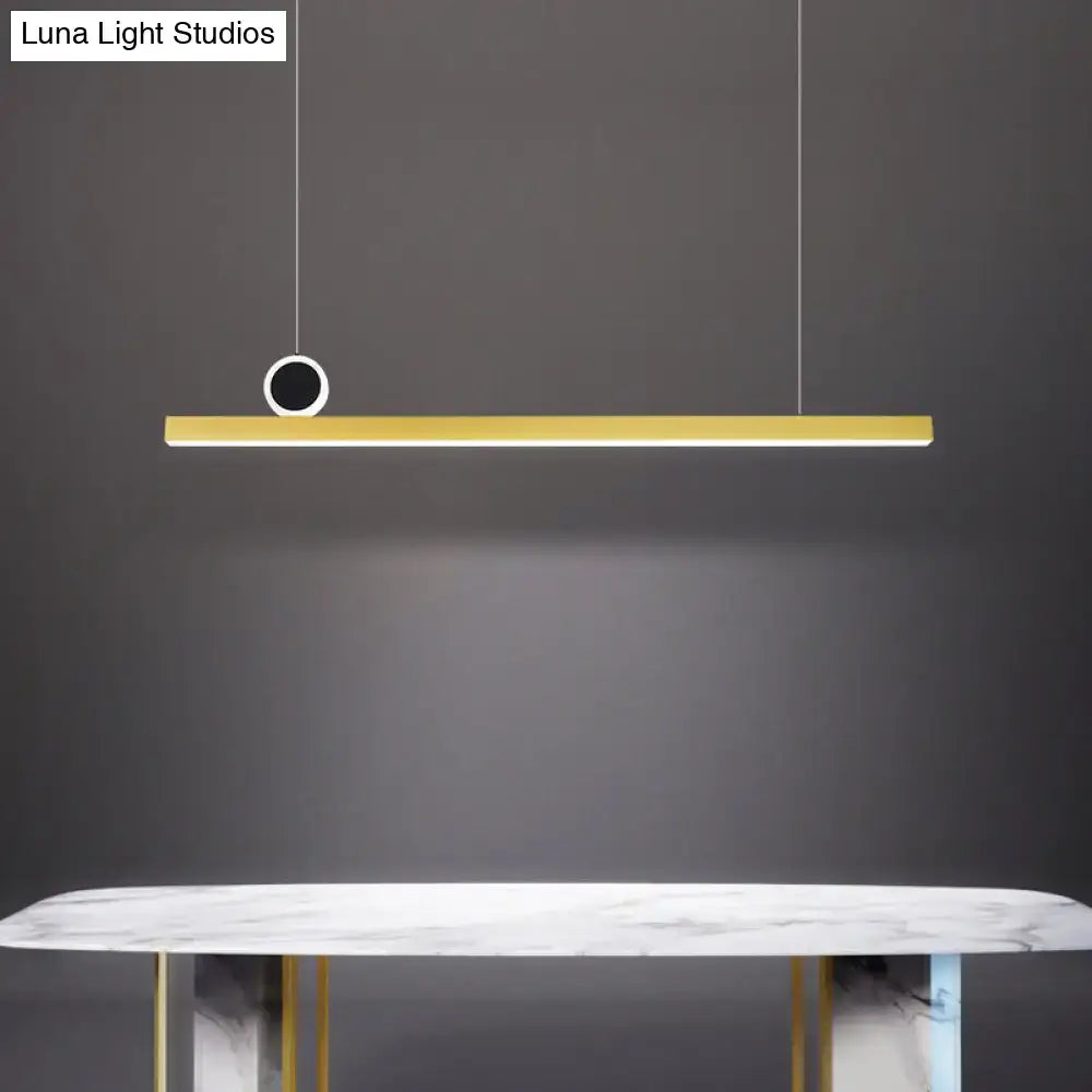 Minimalist gold & black pendant light fixture kitchen island light