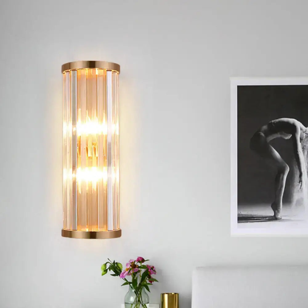 Minimalist gold crystal wall sconce e12 e14 living room light