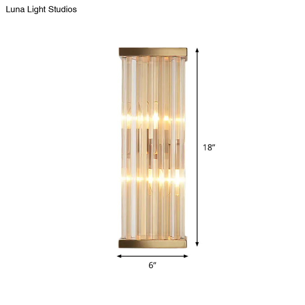 Minimalist gold crystal wall sconce e12 e14 living room light