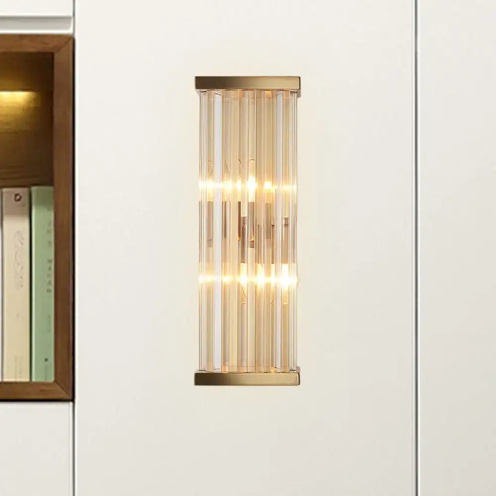 Minimalist gold crystal wall sconce e12 e14 living room light