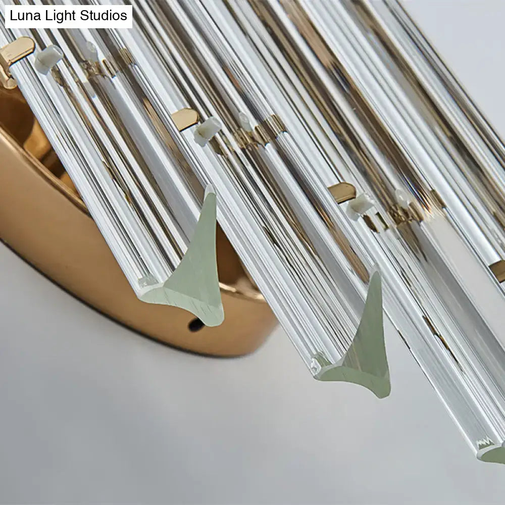 DecorBites™ Minimalist LED Wall Sconce Light with K9 Crystal Strip - Rhombus Design for Living Room