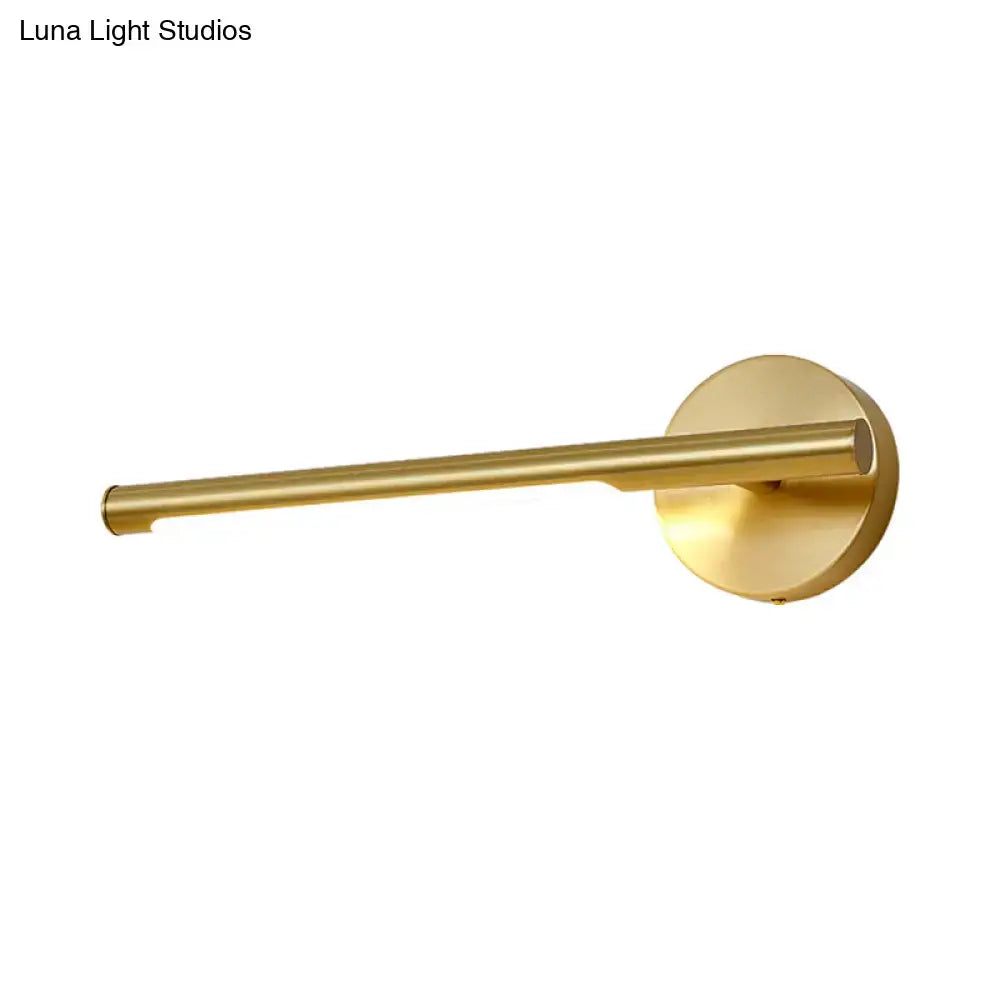 DecorBites™ Minimalist Gold Metal Wall Lamp: 16"/25" LED Vanity Sconce Light with Acrylic Diffuser