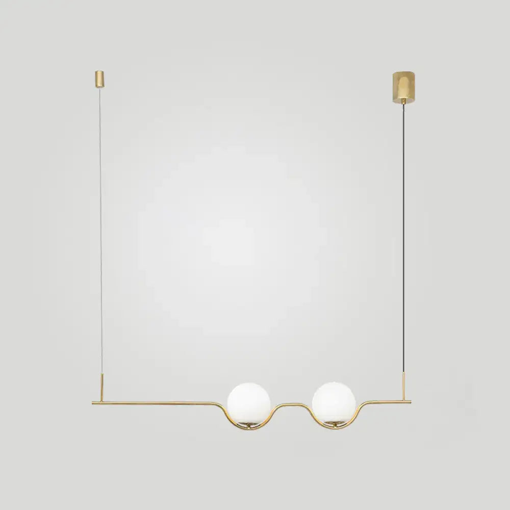 DecorBites™ Sleek Metal Island Pendant - Elegant Glass Ceiling Light for Dining Table
