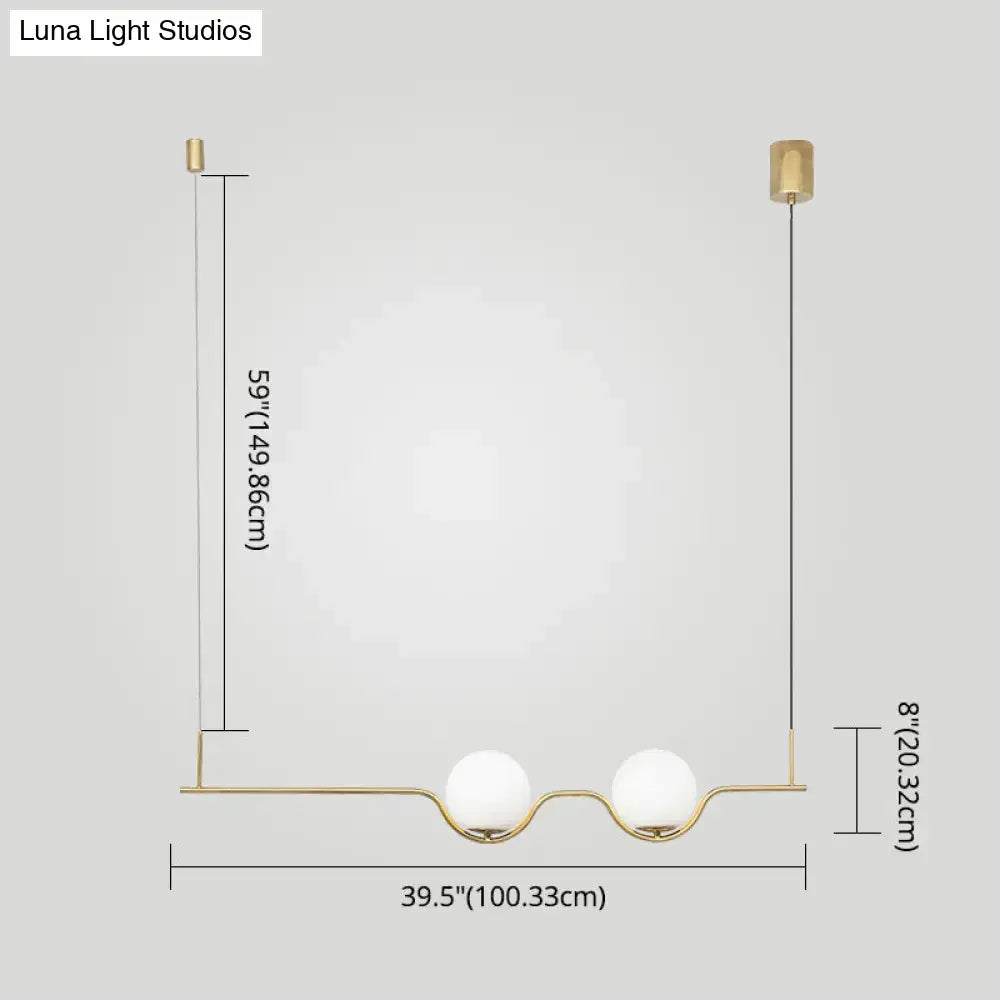 DecorBites™ Sleek Metal Island Pendant - Elegant Glass Ceiling Light for Dining Table