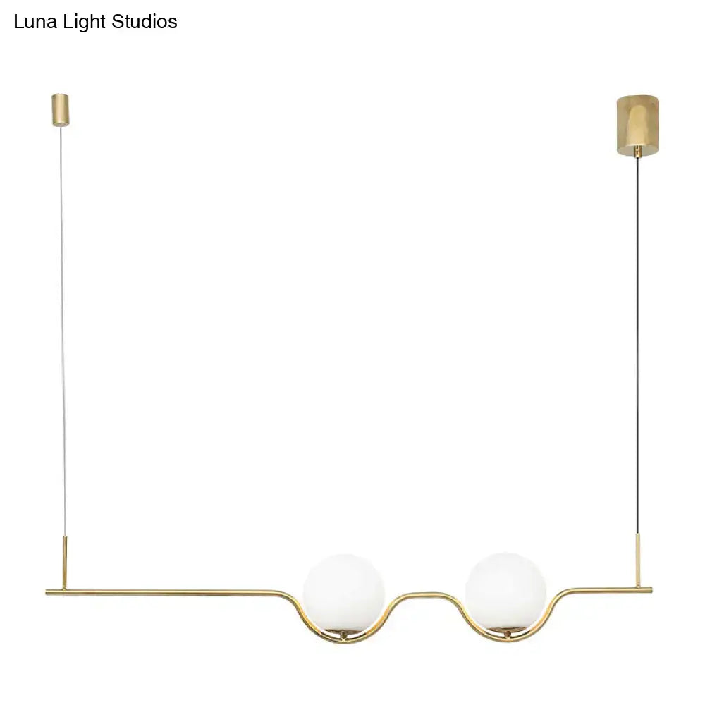 DecorBites™ Sleek Metal Island Pendant - Elegant Glass Ceiling Light for Dining Table