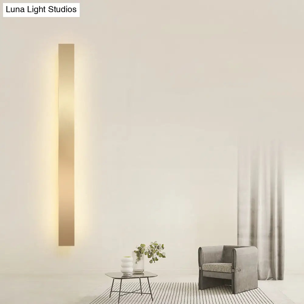 Minimalist gold plated led wall sconce living room bar light