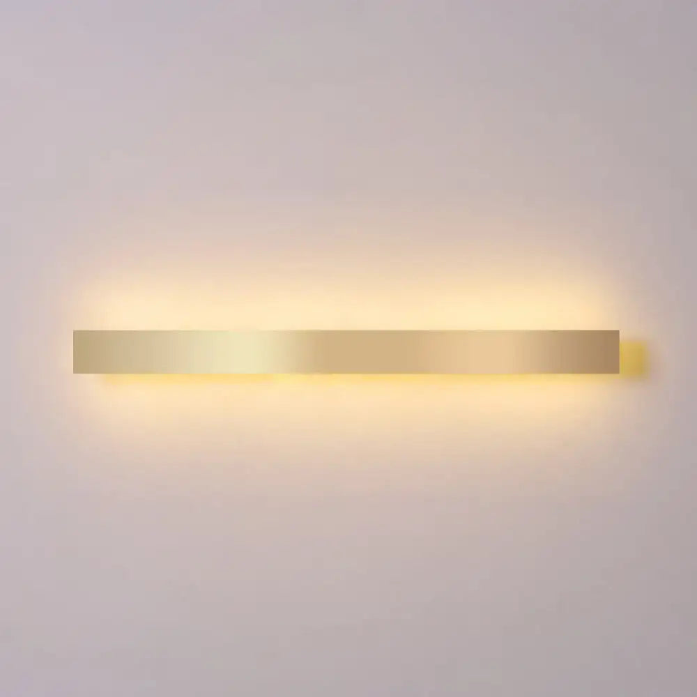 Minimalist gold plated led wall sconce living room bar light