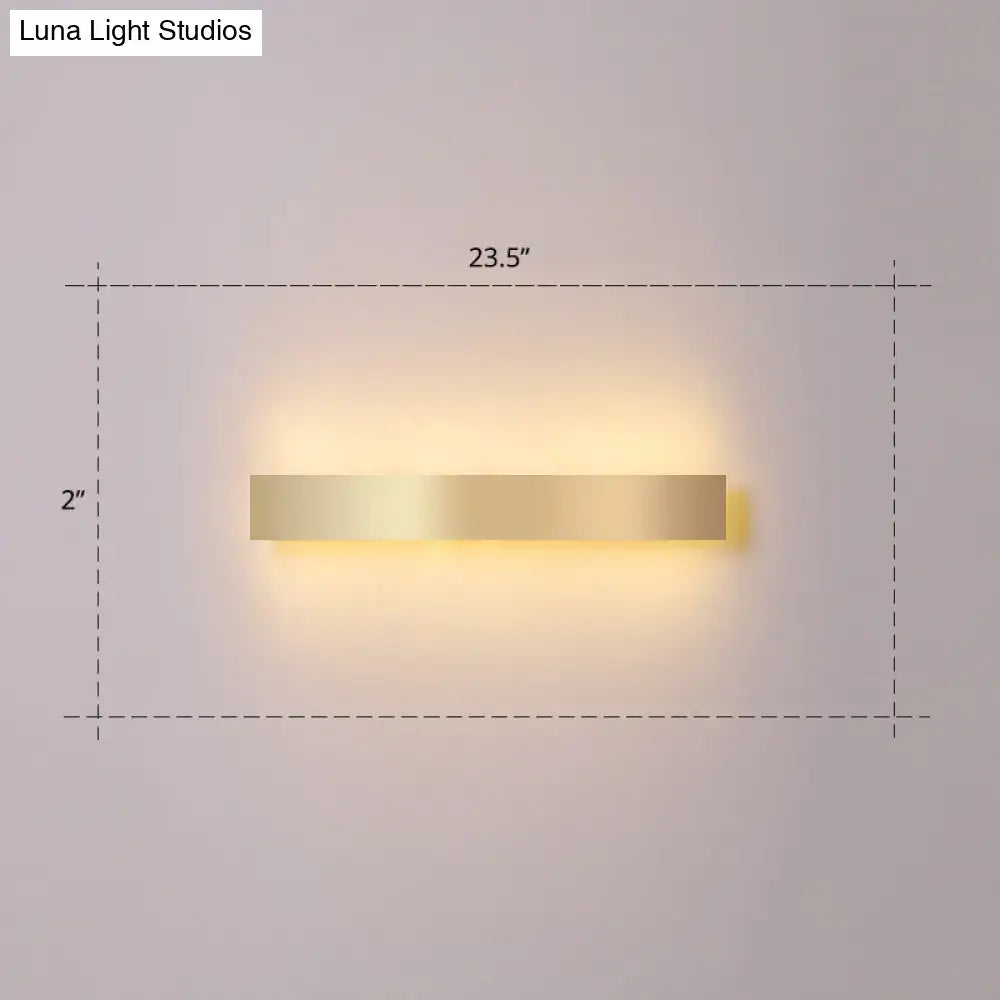 Minimalist gold plated led wall sconce living room bar light