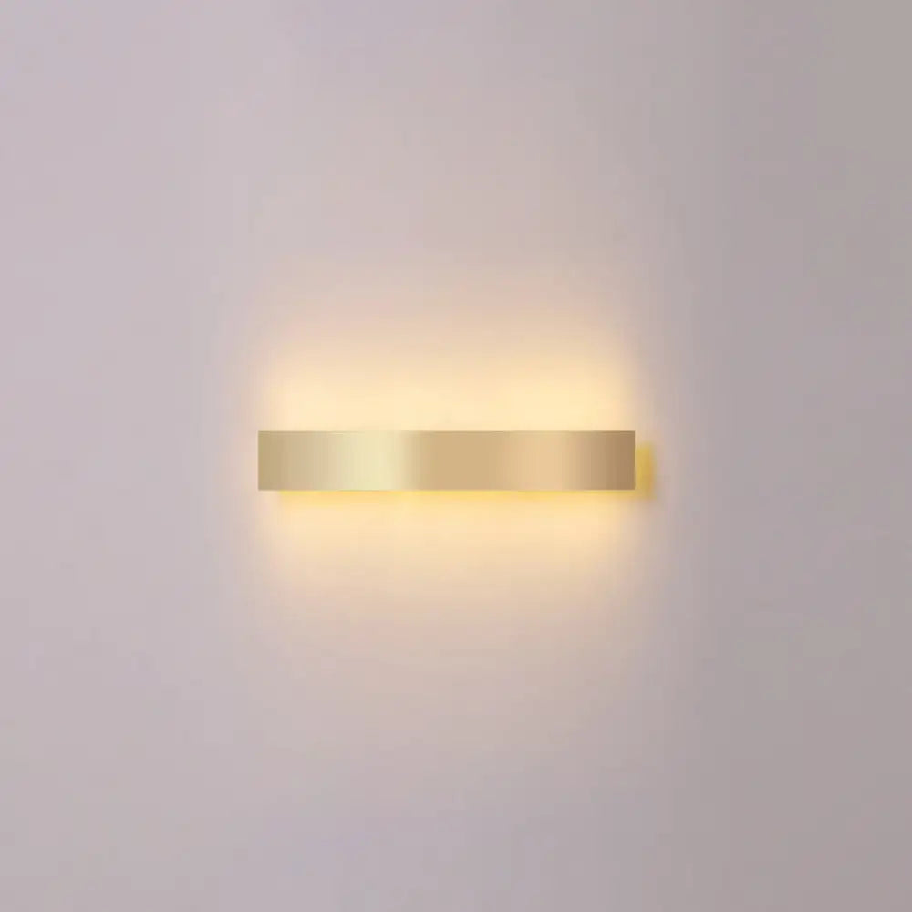 Minimalist gold plated led wall sconce living room bar light