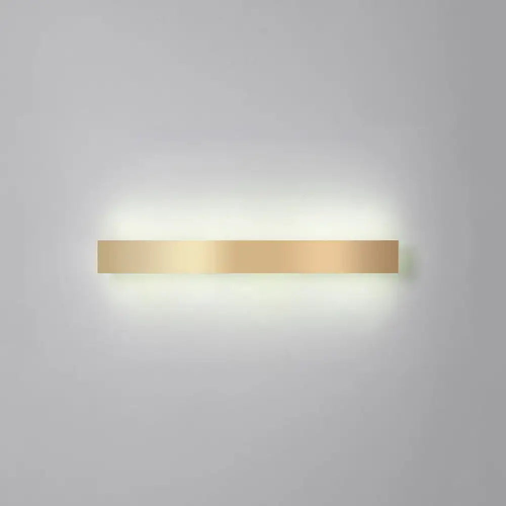 Minimalist gold plated led wall sconce living room bar light