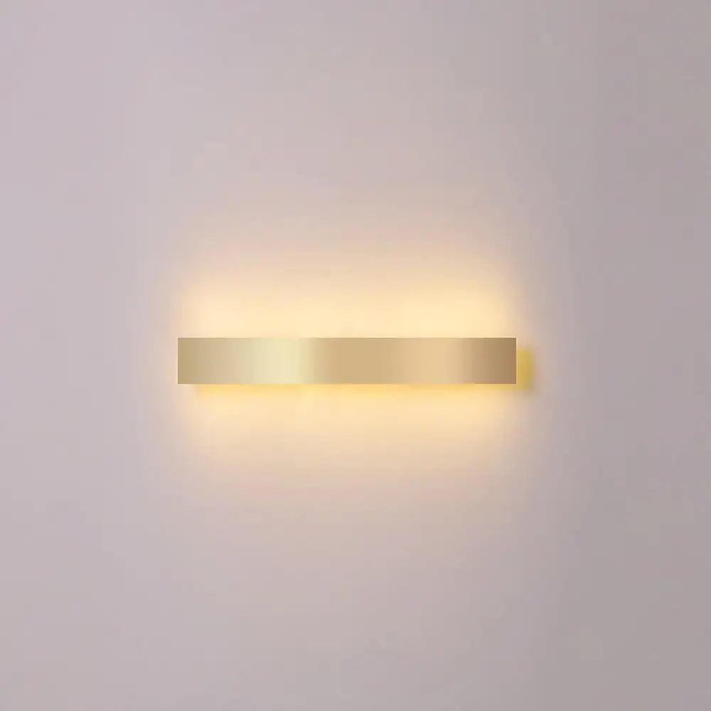 Minimalist gold plated led wall sconce living room bar light