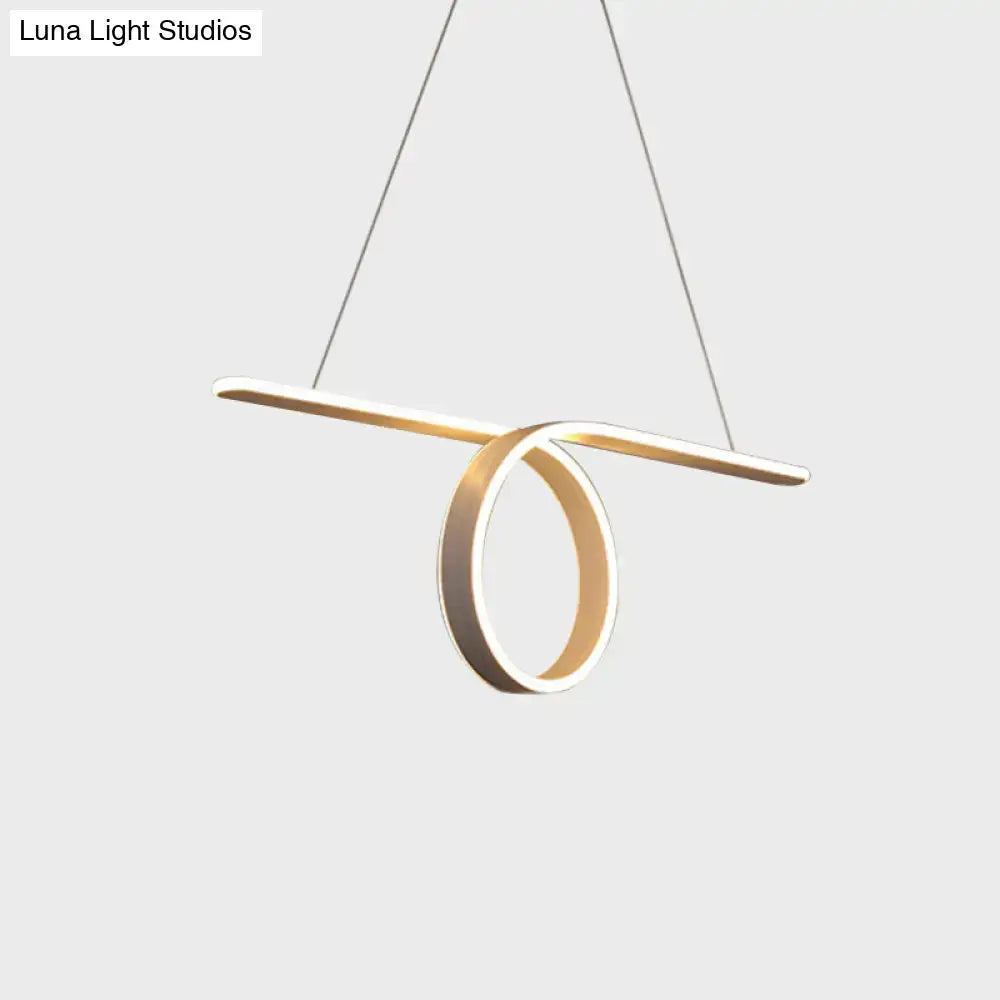 DecorBites™ Minimalist Grey LED Pendant Light with Metal Shade for Dining Room Island in Warm/White Light