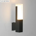 DecorBites™ Minimalist LED Courtyard Wall Lamp in Black, with Warm/White Light and Acrylic 1/2 Head Sconce