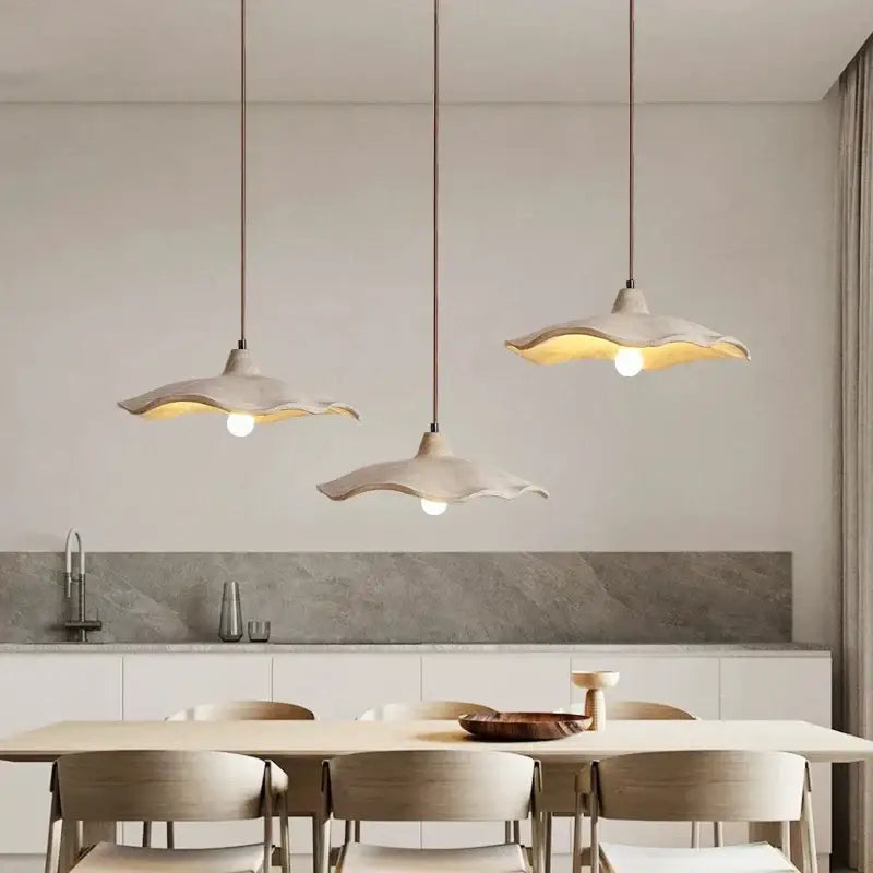 Minimalist petal ceramic pendant chandelier for bedroom