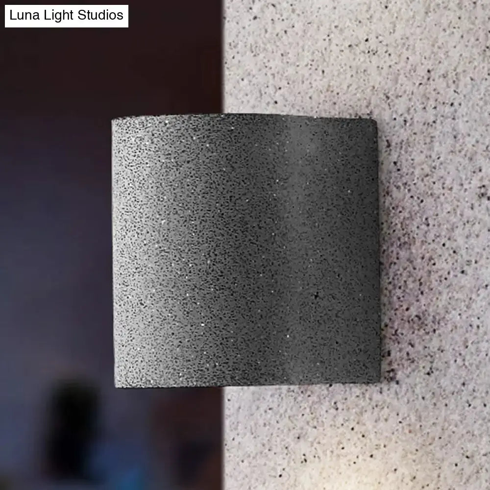 Minimalist speckled concrete led wall light for living room