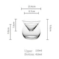 Minimalist stemless martini chiller glass for dining room entertaining