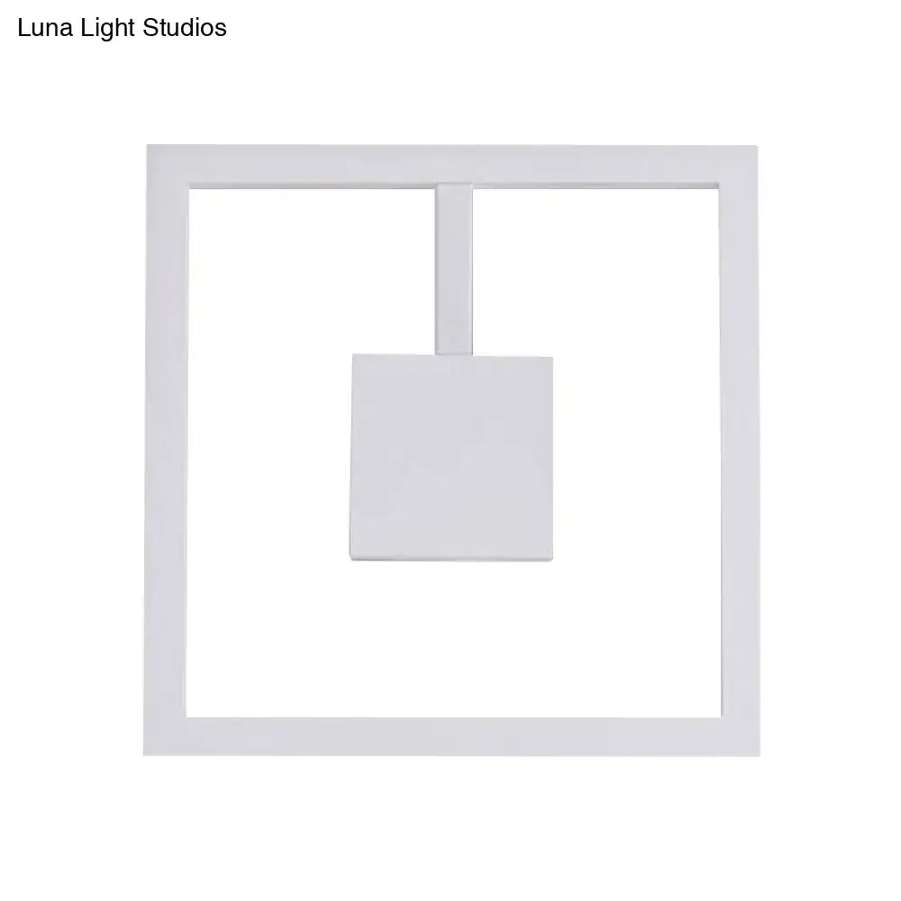 DecorBites™ Sleek Square LED Wall Sconce for Bedroom - Warm/White Acrylic Light Fixture in Black/White