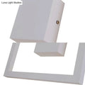 DecorBites™ Sleek Square LED Wall Sconce for Bedroom - Warm/White Acrylic Light Fixture in Black/White