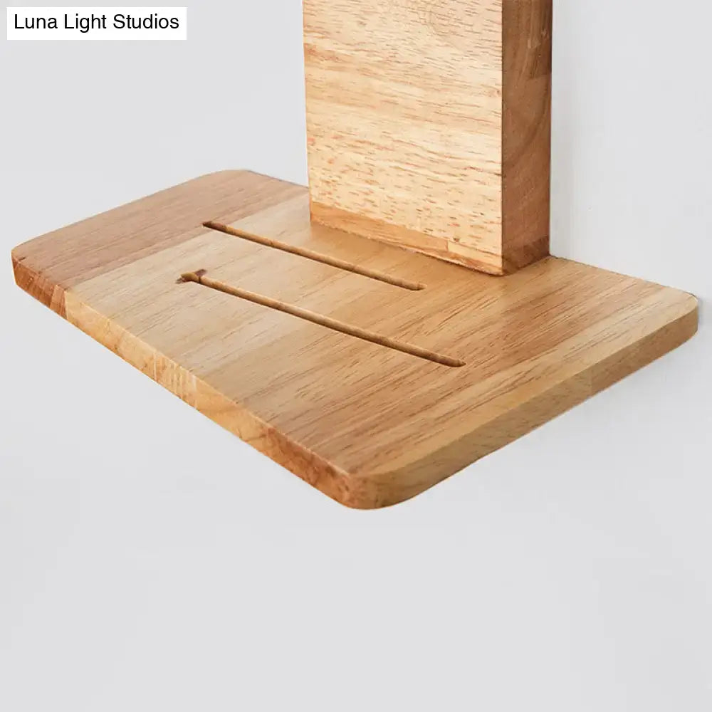 Minimalist white and green nordic wood wall sconce bedroom light