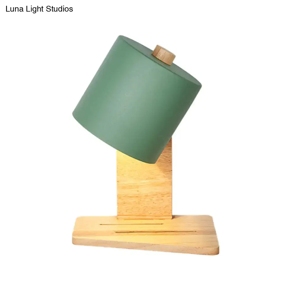 Minimalist white and green nordic wood wall sconce bedroom light