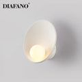 Minimalist white ceramic led wall sconce bedroom lighting
