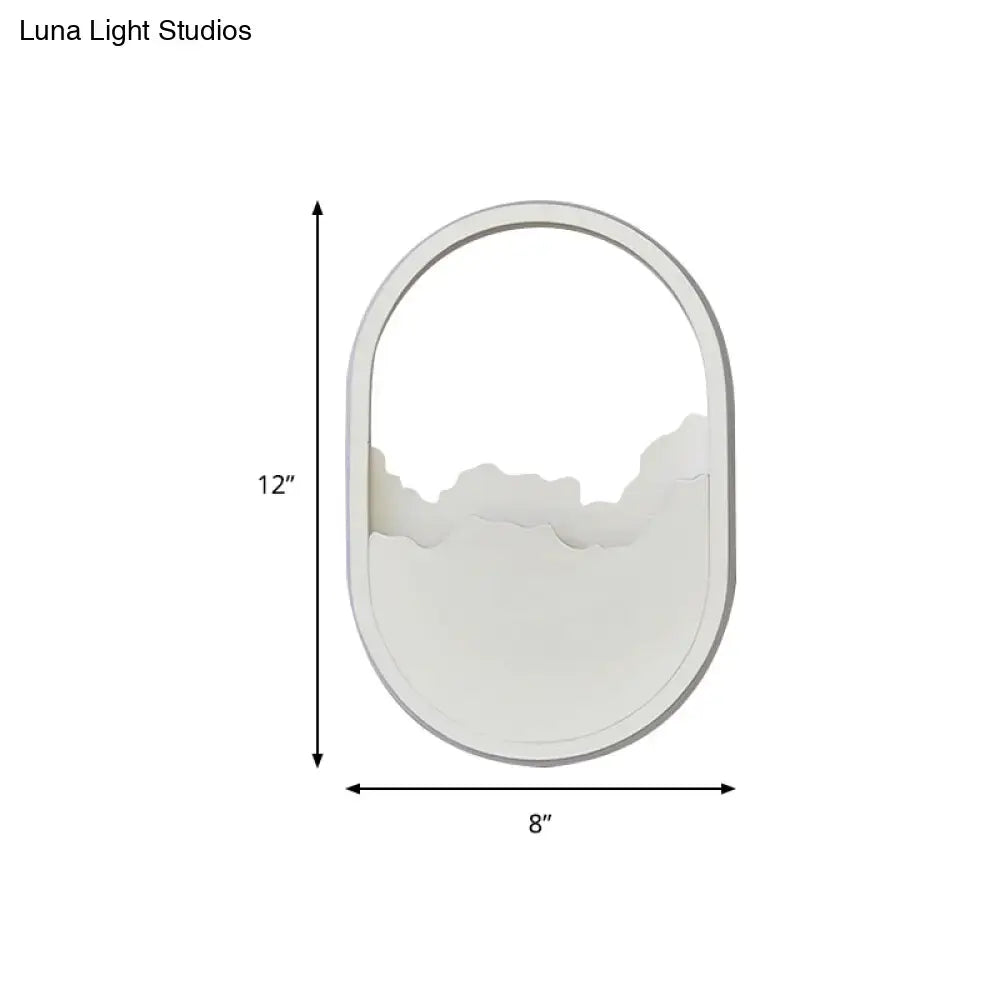 Minimalist white cloud led wall sconce bedroom mirror wall lamp