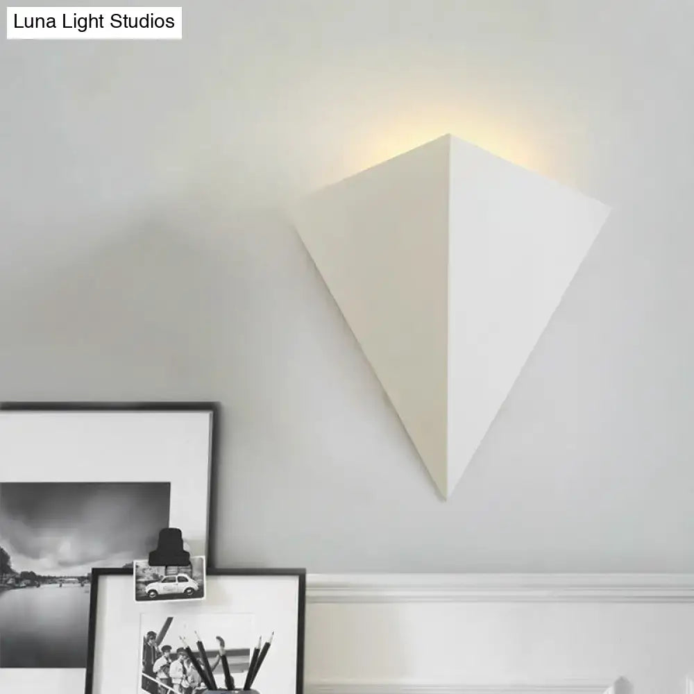 Minimalist white cone led wall lamp living room decor
