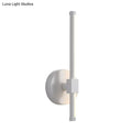 Minimalist white metallic led wall sconce bedroom wall mount lighting