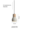 Minimalist wood & white ceramic pendant lamp for bedroom