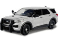 2022 Ford Police Interceptor Utility Unmarked Slick-Top Silver 1/24 Diecast Model Car by Motormax