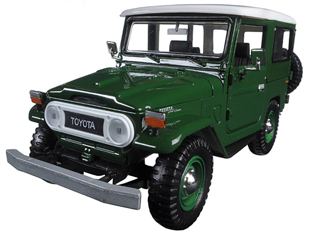 Toyota FJ40 Dark Green with White Top 1/24 Diecast Model Car by Motormax