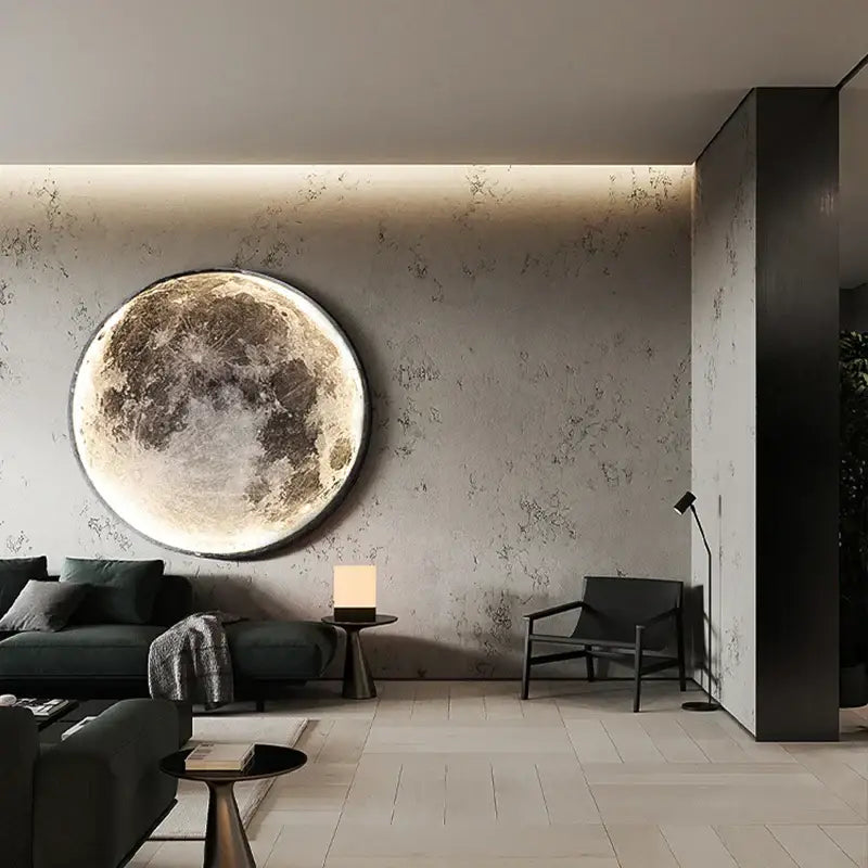 Modern 3d moon earth led wall lamp for bedroom living room decor
