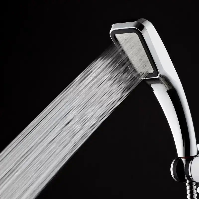 DecorBites™ 300-Hole ABS Chrome Square Rainfall Shower Head for High Pressure Handheld Showers