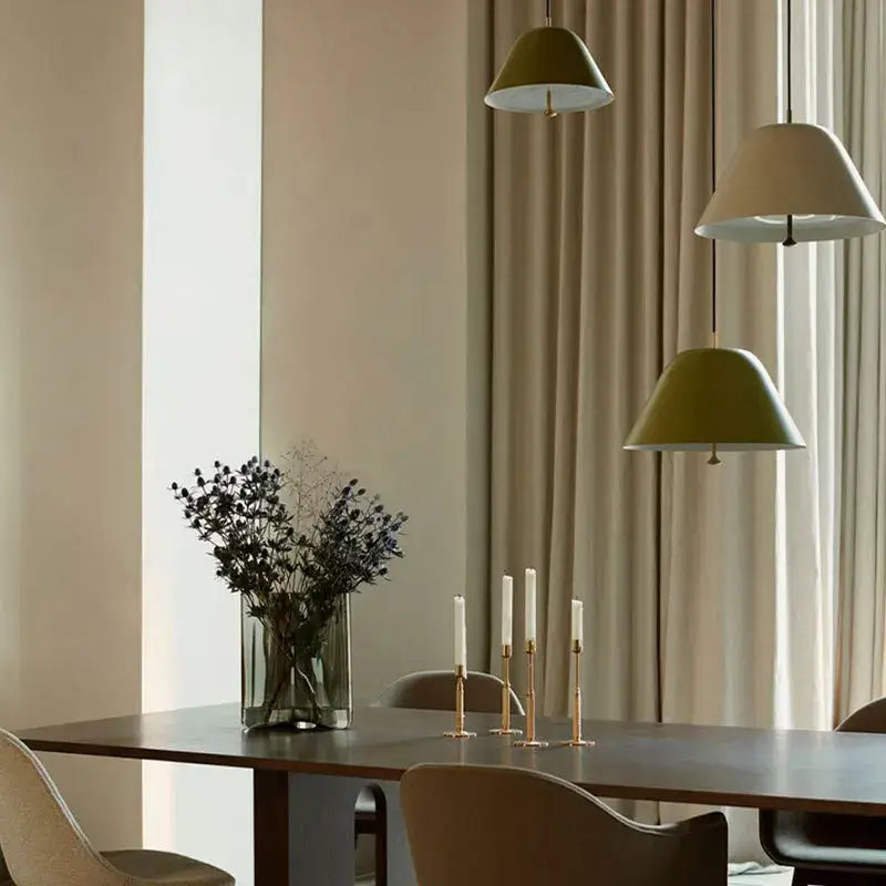 Modern acrylic green dimmable pendant lamp for kitchen and dining room