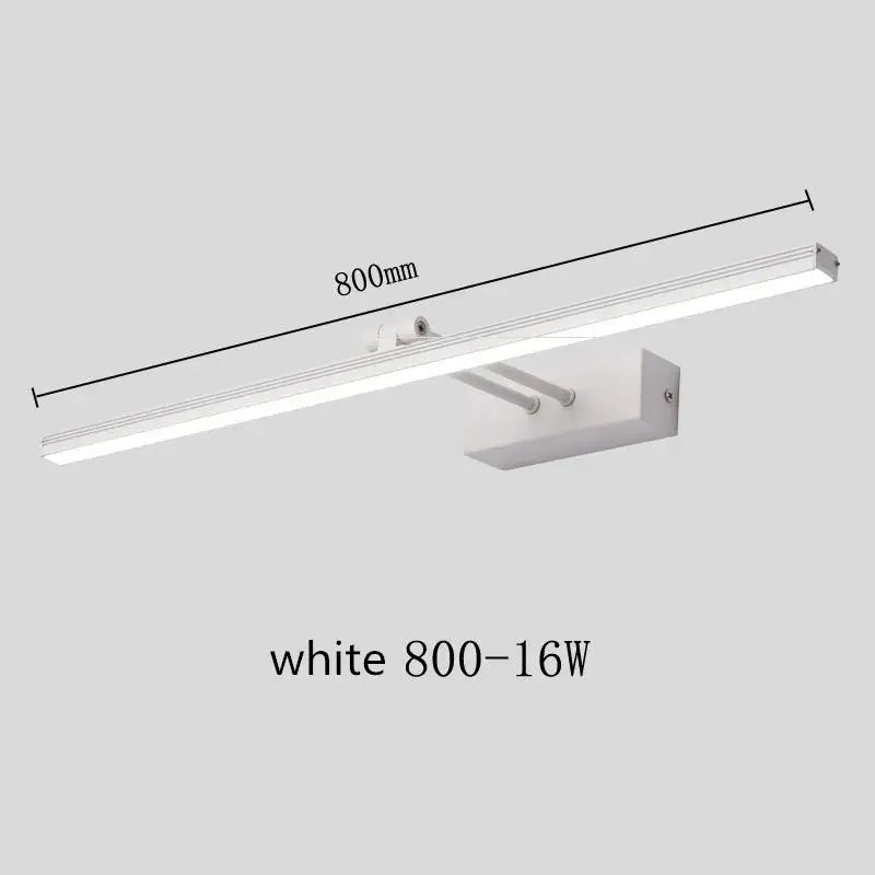 Modern adjustable black & white led vanity mirror light bathroom sconce