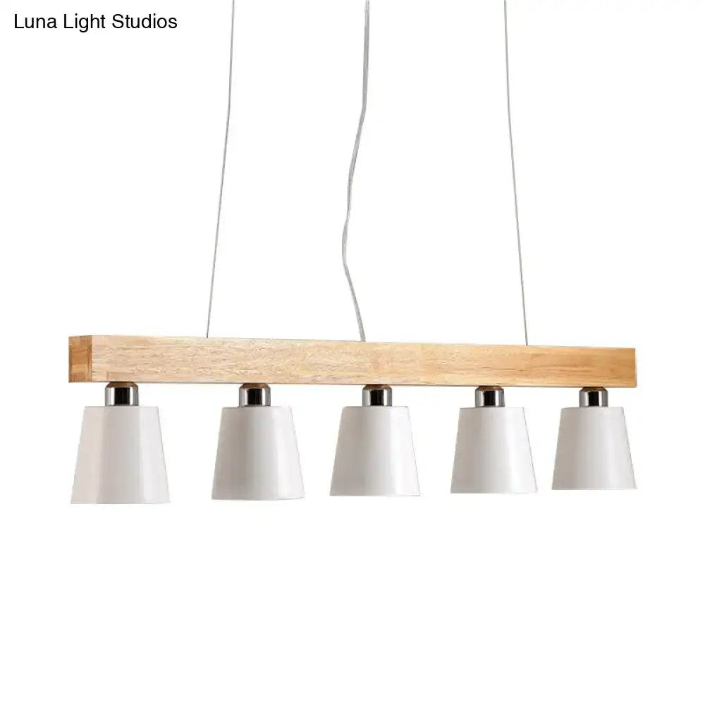 DecorBites™ Modern Adjustable Cone Pendant Lamp - 3/5-Light Island Drop Light in Black/White
