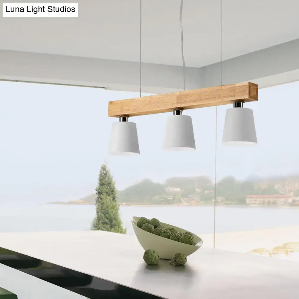 DecorBites™ Modern Adjustable Cone Pendant Lamp - 3/5-Light Island Drop Light in Black/White
