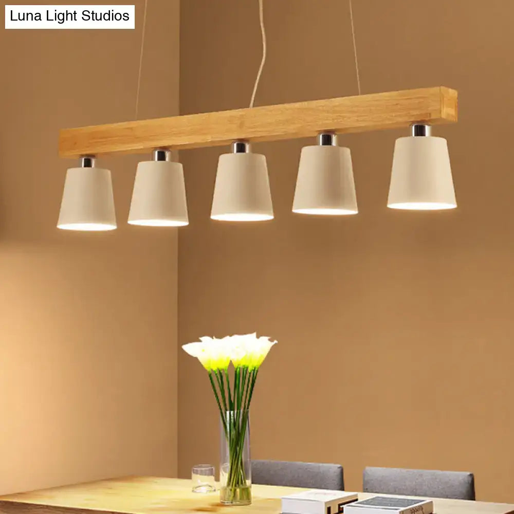 DecorBites™ Modern Adjustable Cone Pendant Lamp - 3/5-Light Island Drop Light in Black/White