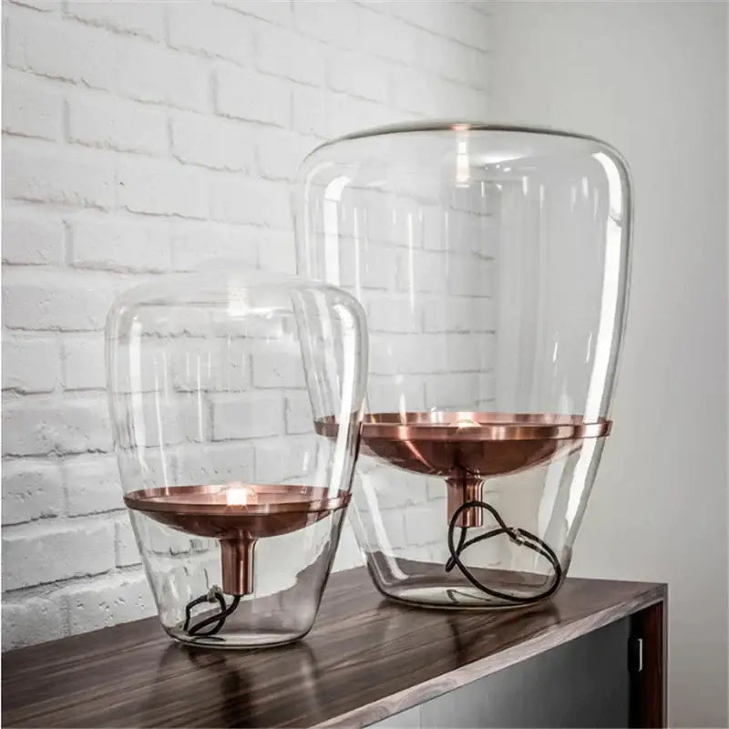 Modern amber balloons led glass table lamp for home office